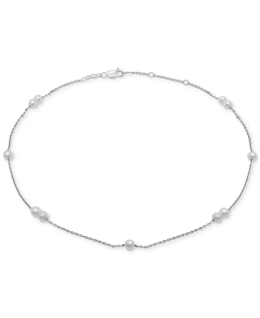 商品Macy's|Cultured Freshwater Pearl (3mm) Station Anklet Bracelet,价格¥592,第1张图片