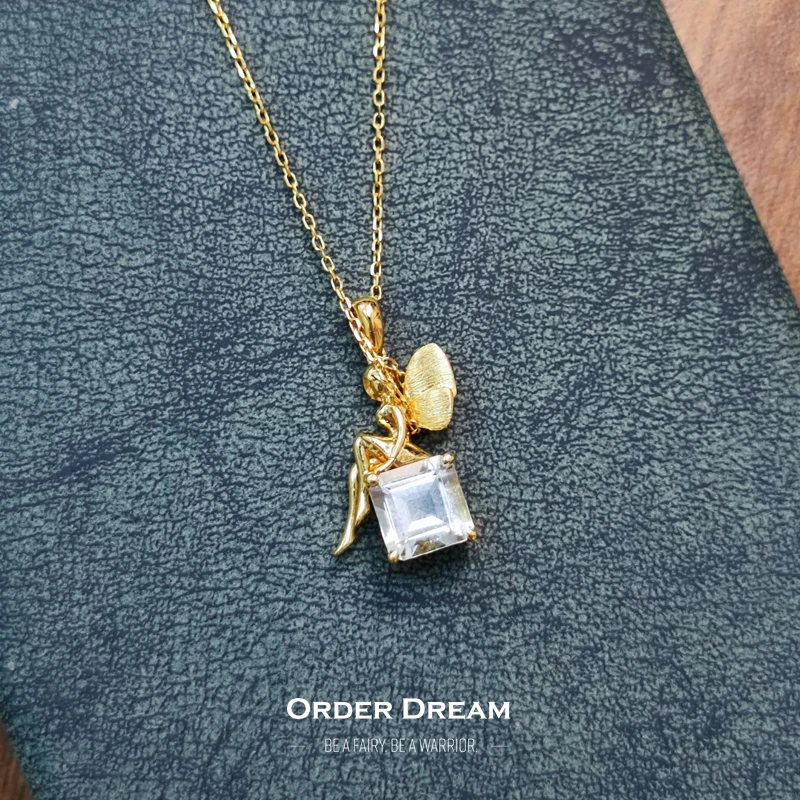 商品[国内直发] Order Dream|18K小仙女海蓝宝吊坠,价格¥2473,第1张图片