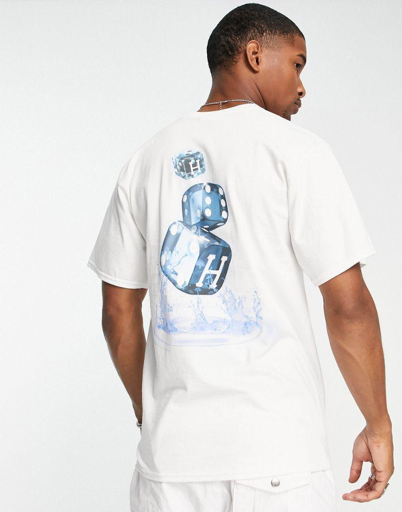 商品HUF|HUF t-shirt with ice cube back print in white,价格¥328,第5张图片详细描述