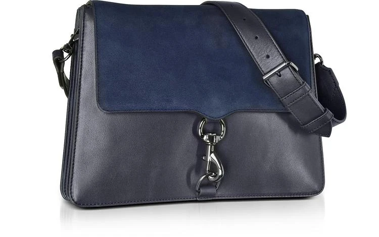 商品Rebecca Minkoff|Rebecca Minkoff M.A.B. Moon 皮革和麂皮大号单肩包,价格¥1695,第2张图片详细描述