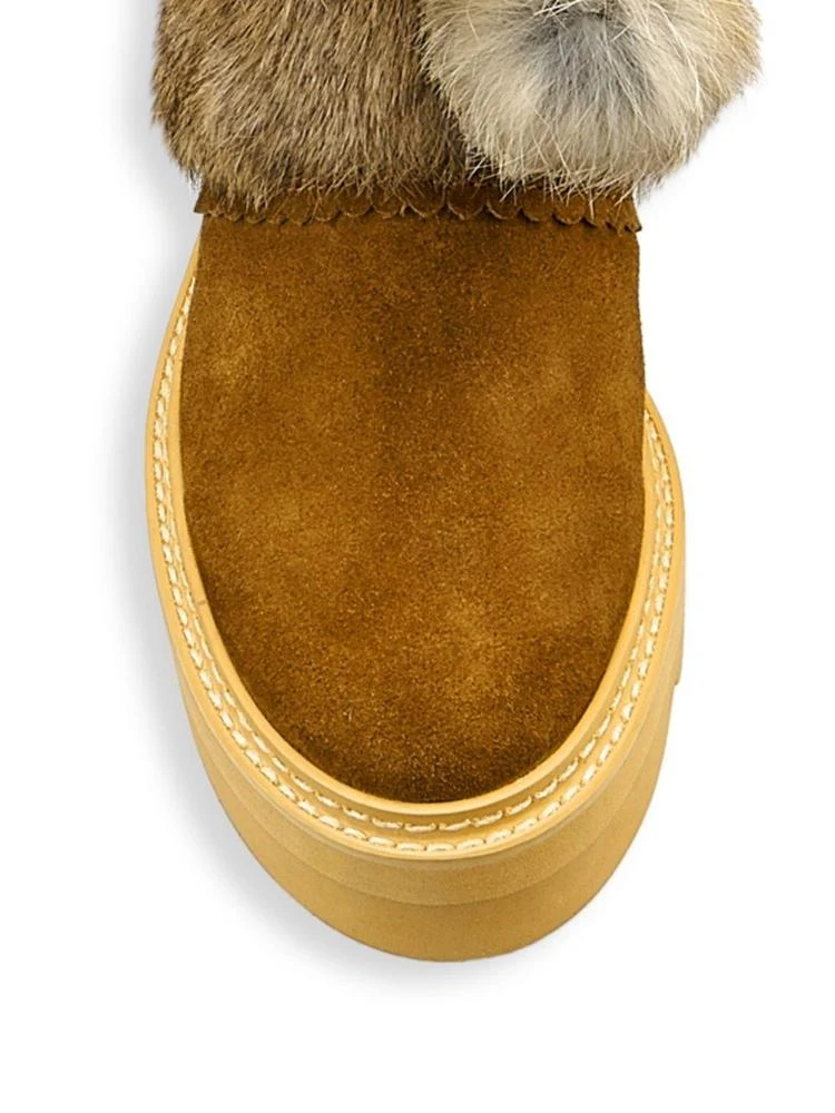 商品See by Chloé|Oxana Rabbit Fur & Suede Boots,价格¥1485,第3张图片详细描述