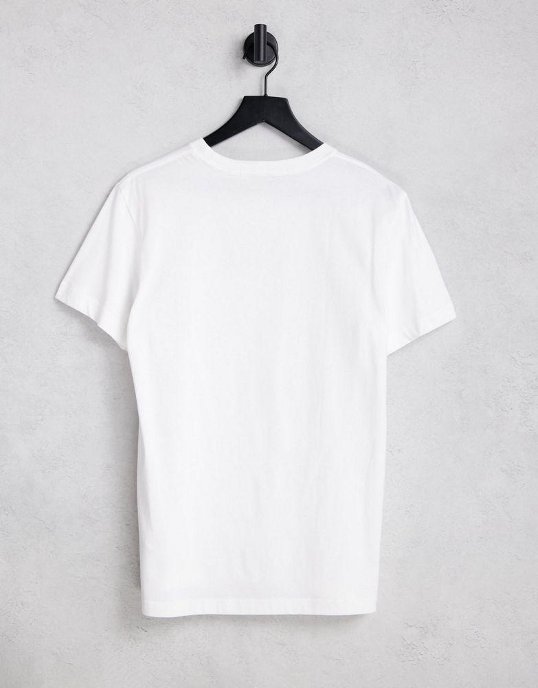 Calvin Klein Jeans small center box logo t-shirt in white商品第2张图片规格展示