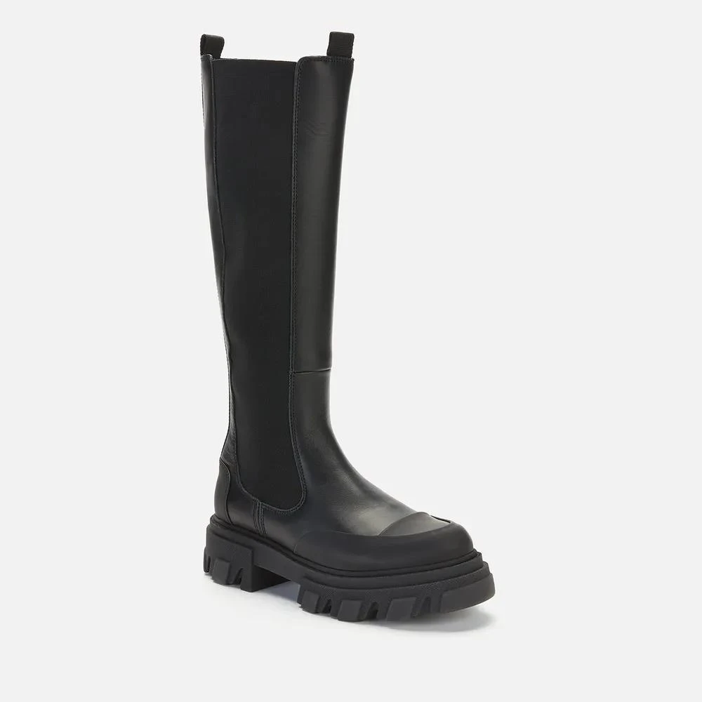 商品Ganni|Ganni Women's Knee High Leather Chelsea Boots,价格¥3132,第2张图片详细描述