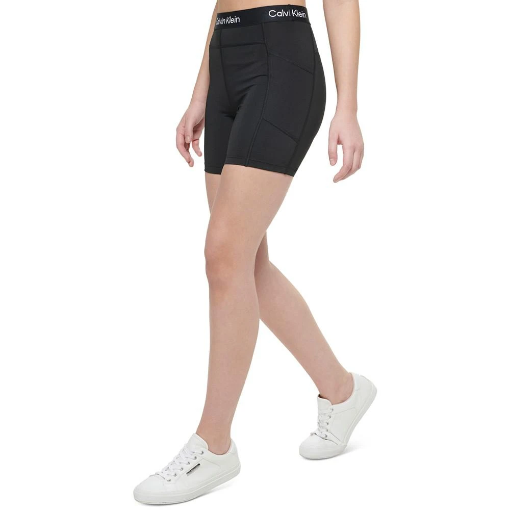 商品Calvin Klein|Women's Logo-Graphic Pull-On Biker Shorts,价格¥194,第4张图片详细描述