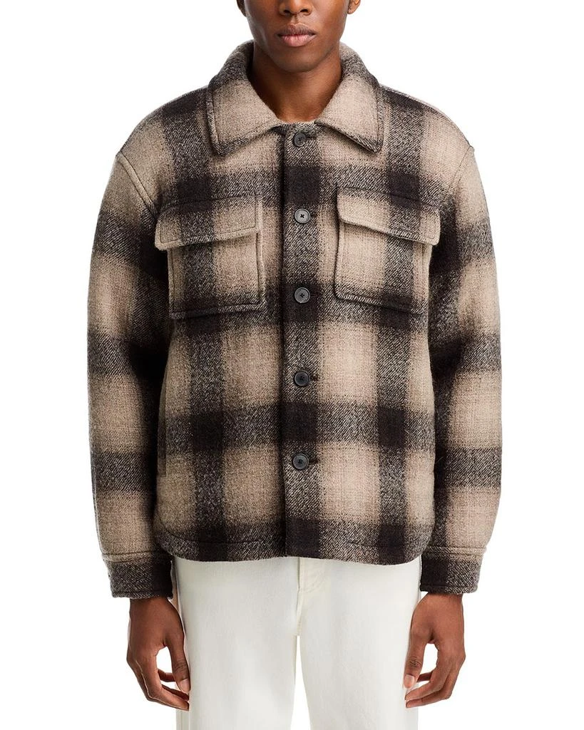 Regular Fit Padded Plaid Wool Shirt Jacket 商品