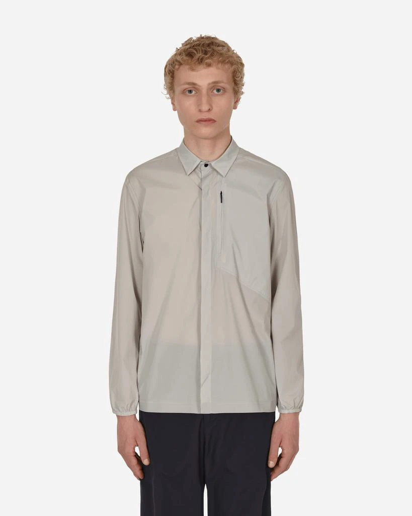 商品Monobi|Skin Nylon Perfo Shirt Grey,价格¥1664,第1张图片