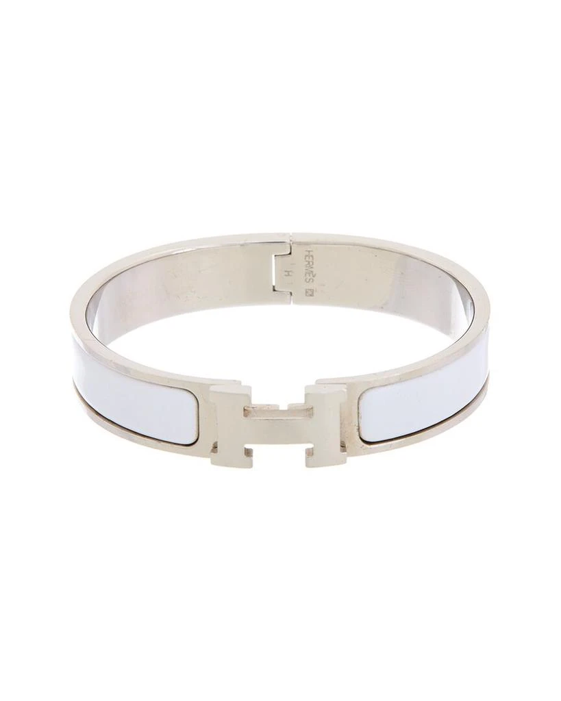 商品[二手商品] Hermes|Hermes Palladium Enamel Clic Clac H Bangle (Authentic Pre-Owned),价格¥4352,第1张图片