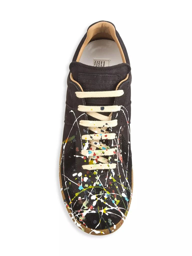 商品MAISON MARGIELA|Replica Paint Splatter Leather Low-Top Sneakers,价格¥5645,第5张图片详细描述