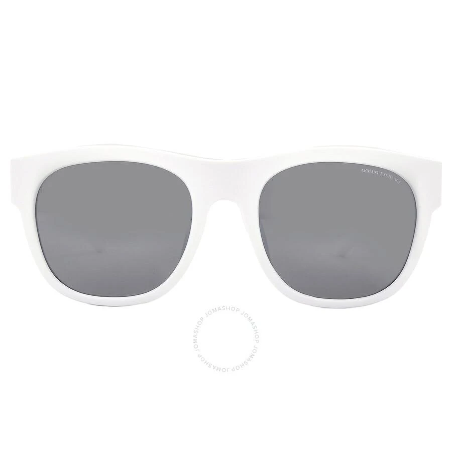 商品Armani Exchange|Gray Mirrored Silver Square Men's Sunglasses AX4128SU 81566G 55,价格¥442,第1张图片