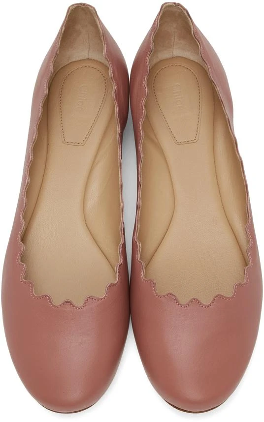 商品Chloé|Pink Lauren Ballerina Flats,价格¥2064,第5张图片详细描述