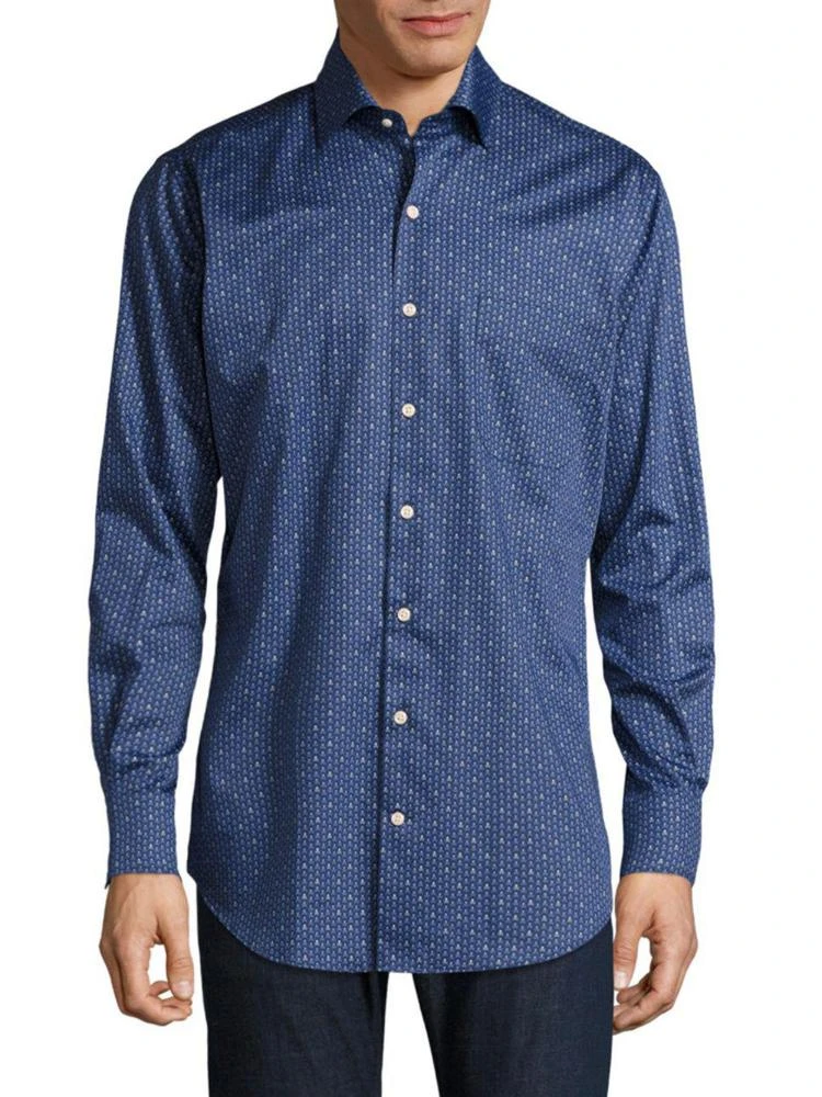 商品Peter Millar|Marauder Skull & Crossbones Shirt,价格¥571,第1张图片