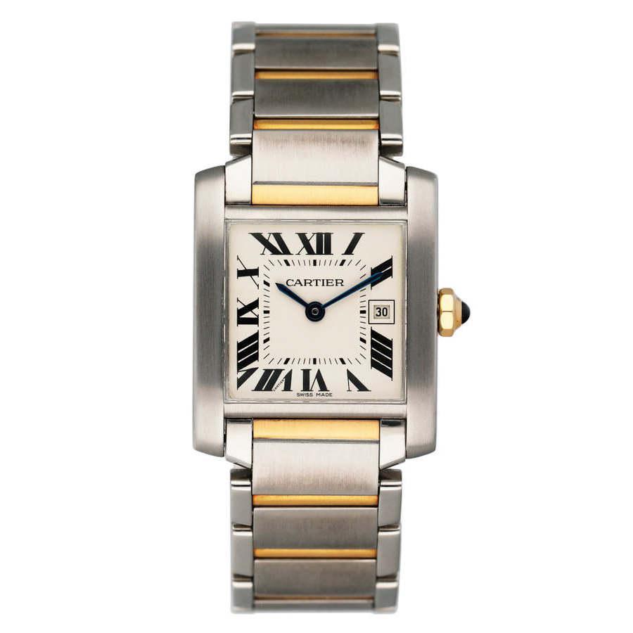 商品[二手商品] Cartier|Pre-owned Cartier Tank Franaise Quartz Unisex Watch 2465,价格¥30258,第1张图片