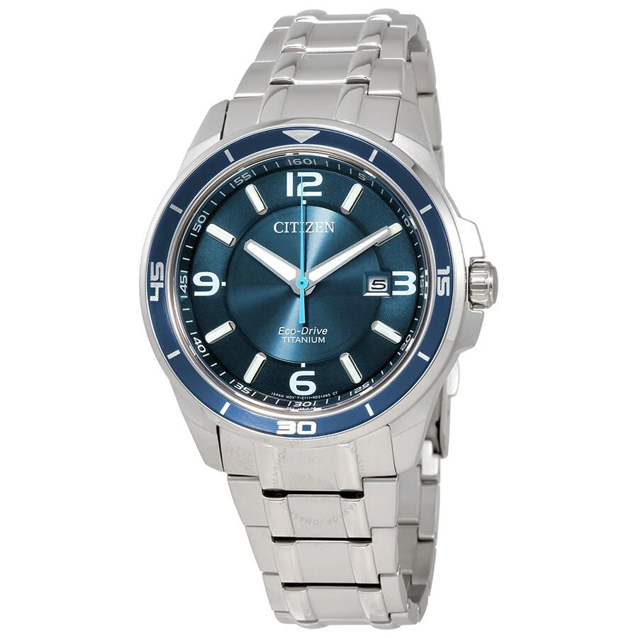 商品Citizen|Ti+IP Blue Dial Titanium Men's Watch BM6929-56L,价格¥1979,第1张图片