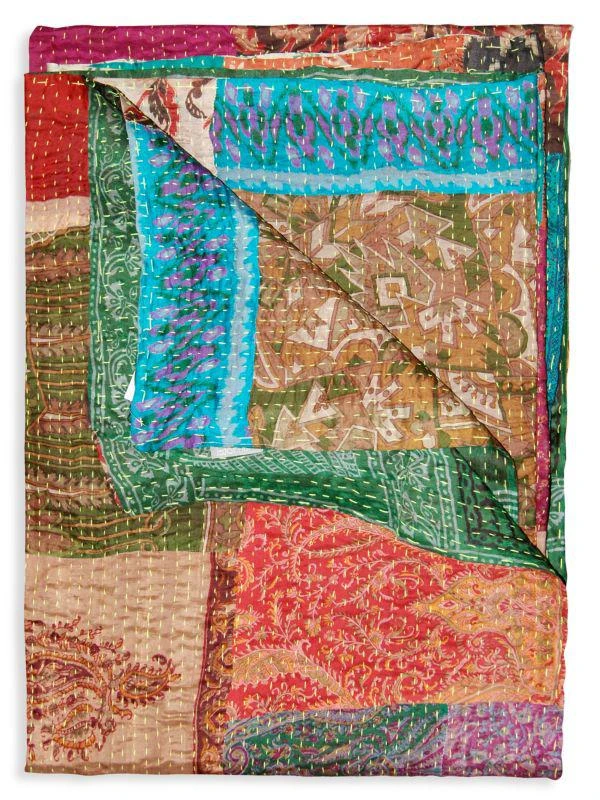 商品TAJ HOTEL|Kantha Silk Throw,价格¥636,第1张图片