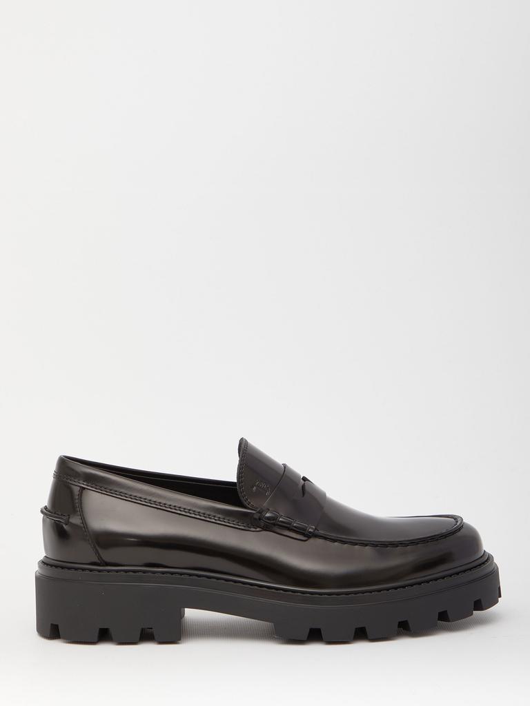 Black leather loafers商品第2张图片规格展示