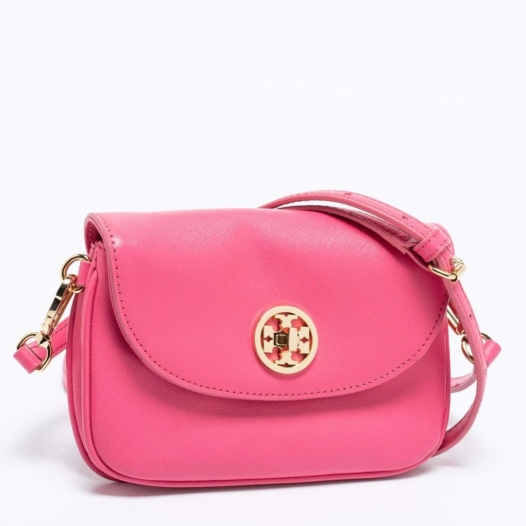 商品[二手商品] Tory Burch|Tory Burch Pink Leather Small Robinson Crossbody Bag,价格¥813,第3张图片详细描述