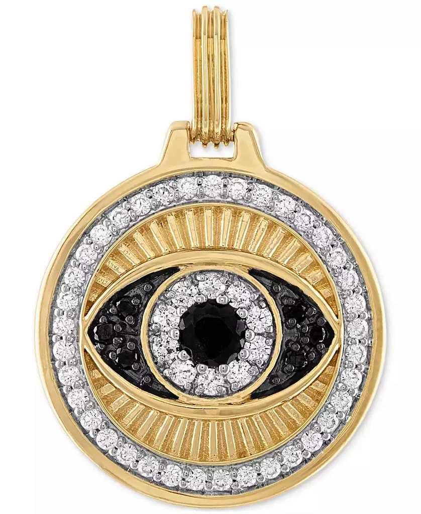 商品Esquire Men's Jewelry|Cubic Zirconia Evil Eye Pendant in 14k Gold-Plated Sterling Silver, Created for Macy's,价格¥616,第1张图片