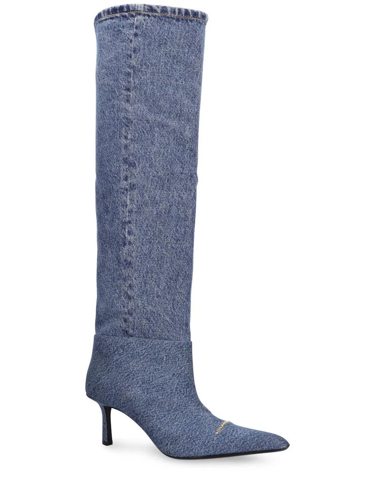 商品Alexander Wang|65mm Viola Denim Tall Boots,价格¥4357,第2张图片详细描述