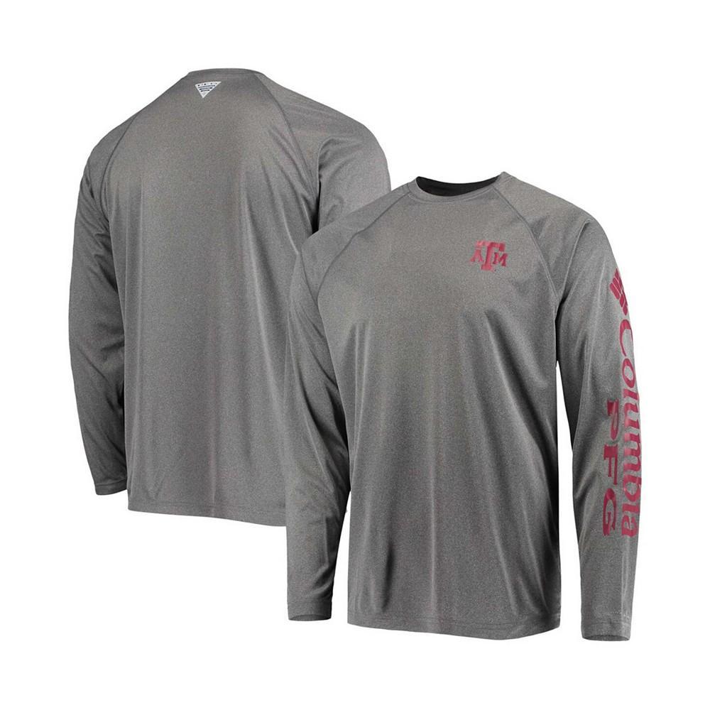 商品Columbia|Men's Charcoal Texas A M Aggies PFG Terminal Tackle Omni-Shade Long Sleeve T-shirt,价格¥295,第1张图片