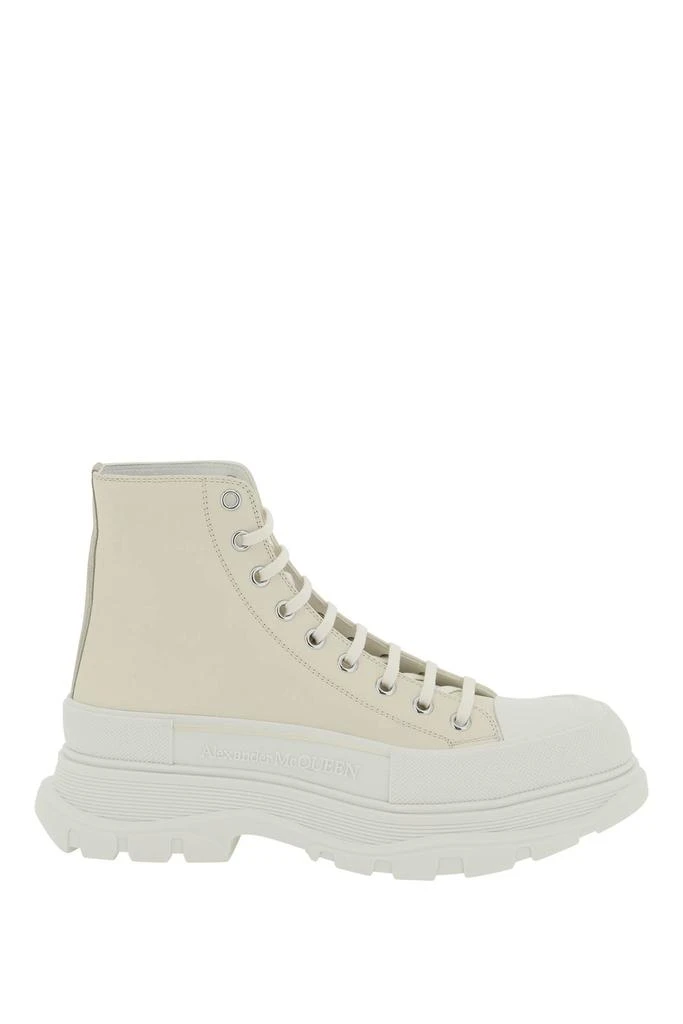 商品Alexander McQueen|Alexander mcqueen leather tread slick ankle boots,价格¥2777,第1张图片