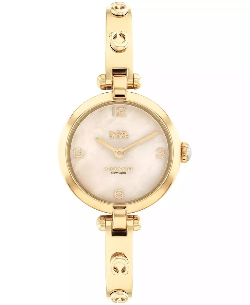商品Coach|Women's Cary Gold-tone Bangle Bracelet Watch,价格¥2043,第1张图片