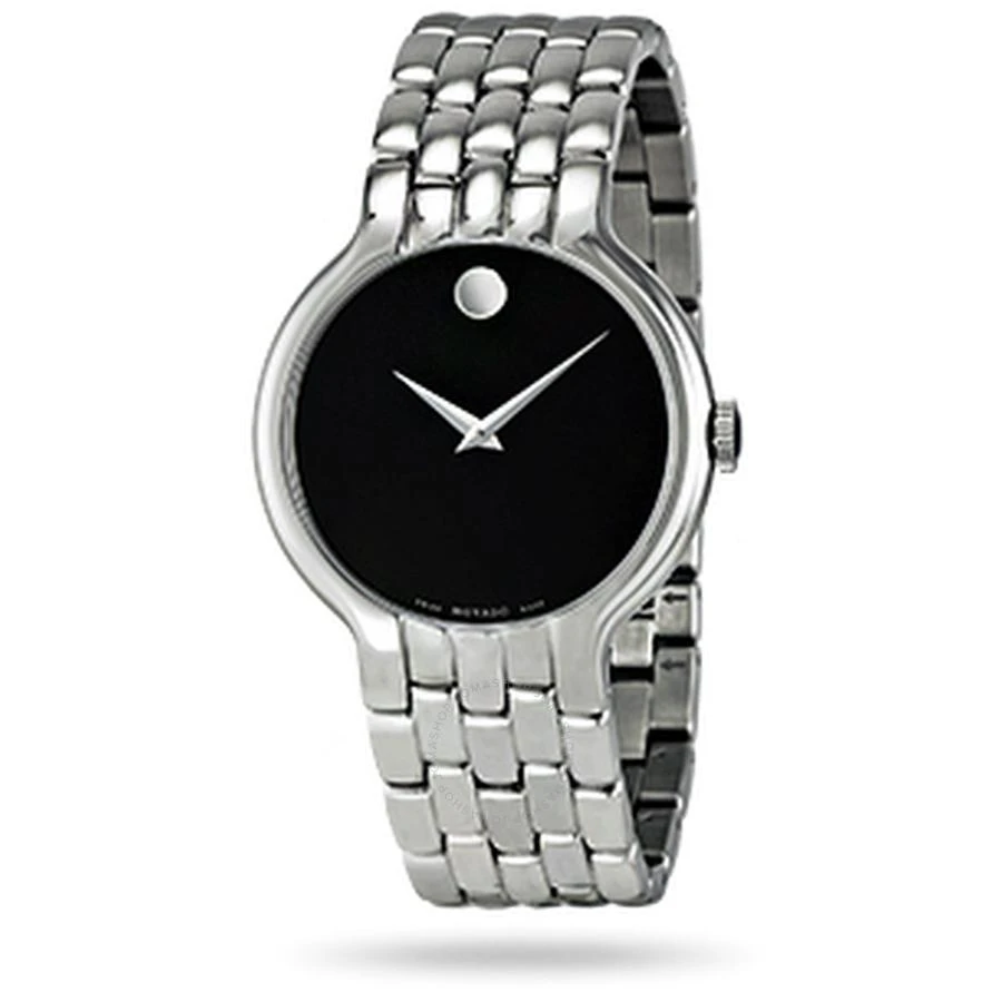 商品Movado|Classic Black Dial Stainless Steel Men's Watch 0606337,价格¥2001,第1张图片