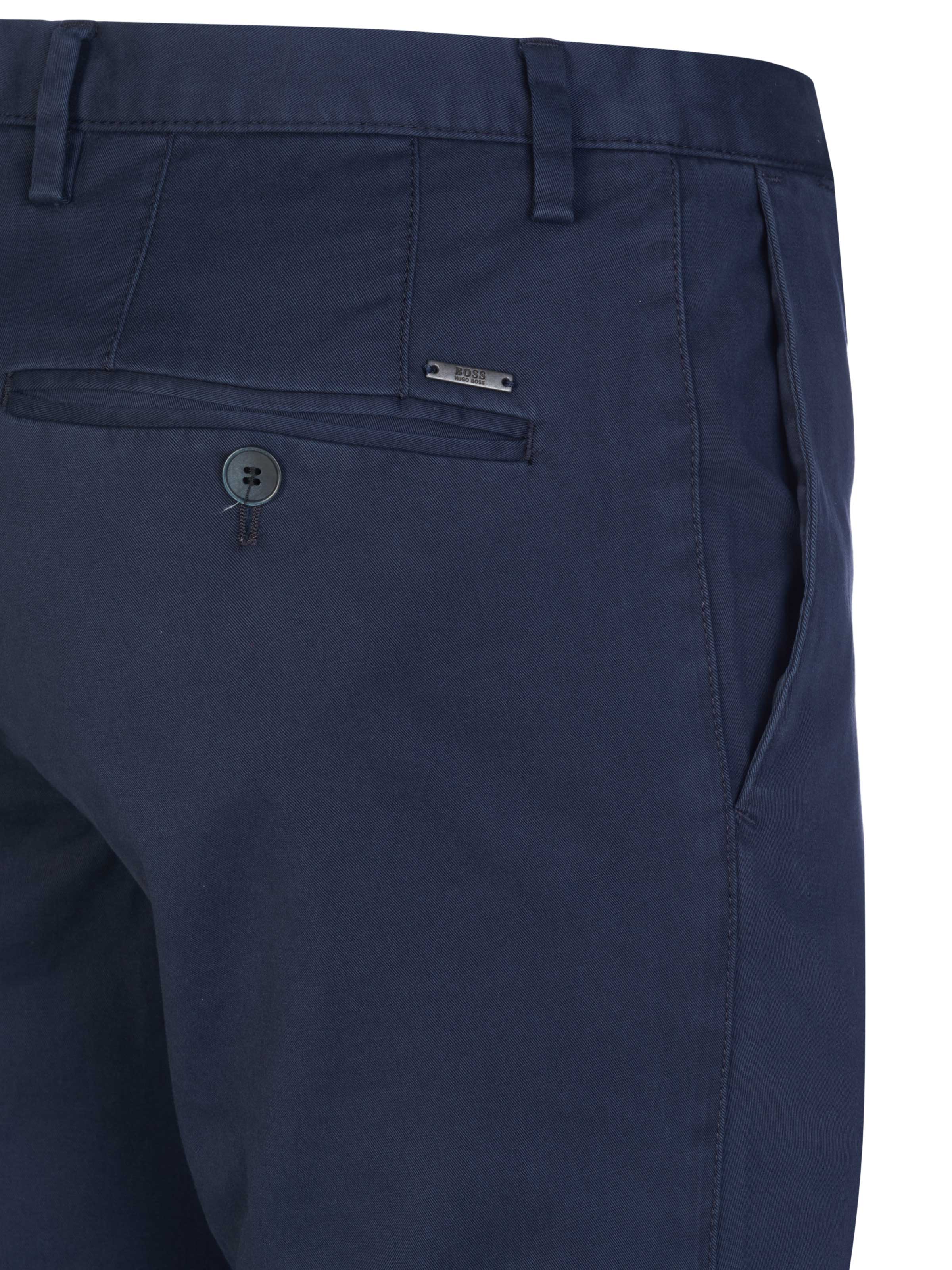 HUGO BOSS 男士海军蓝色棉质修身休闲裤 STANINO16W-50385095-410商品第3张图片规格展示