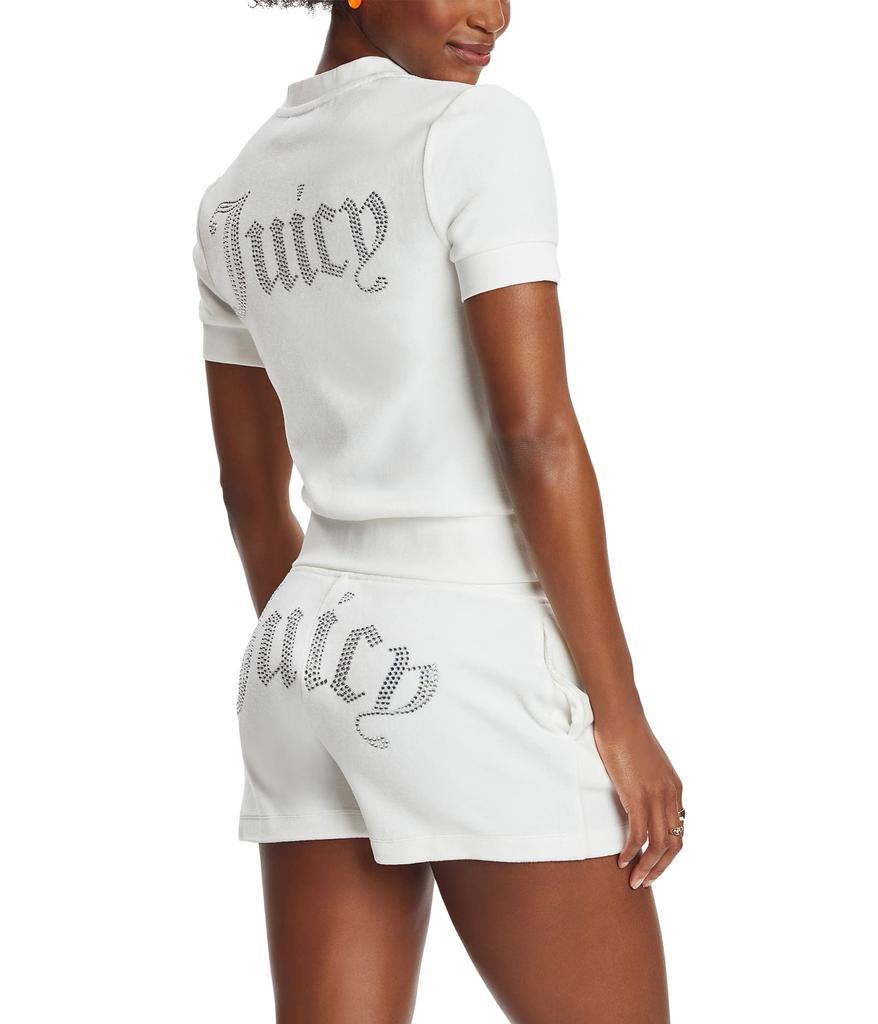 商品Juicy Couture|Short Sleeve Zip Front,价格¥383-¥390,第5张图片详细描述