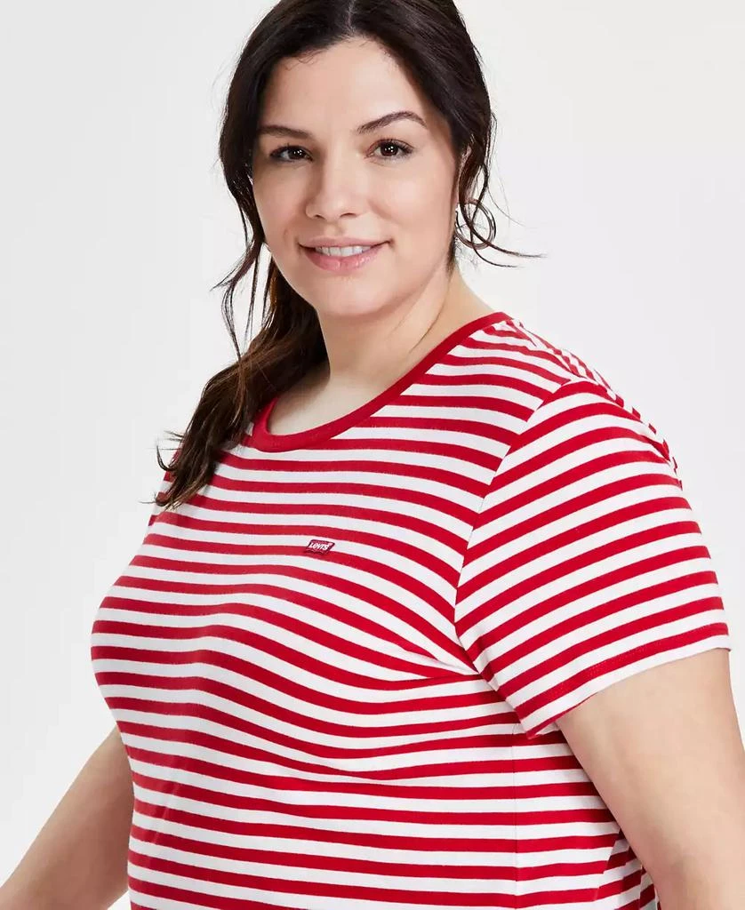 商品Levi's|Trendy Plus Size Perfect Sandy Striped T-Shirt,价格¥76,第3张图片详细描述