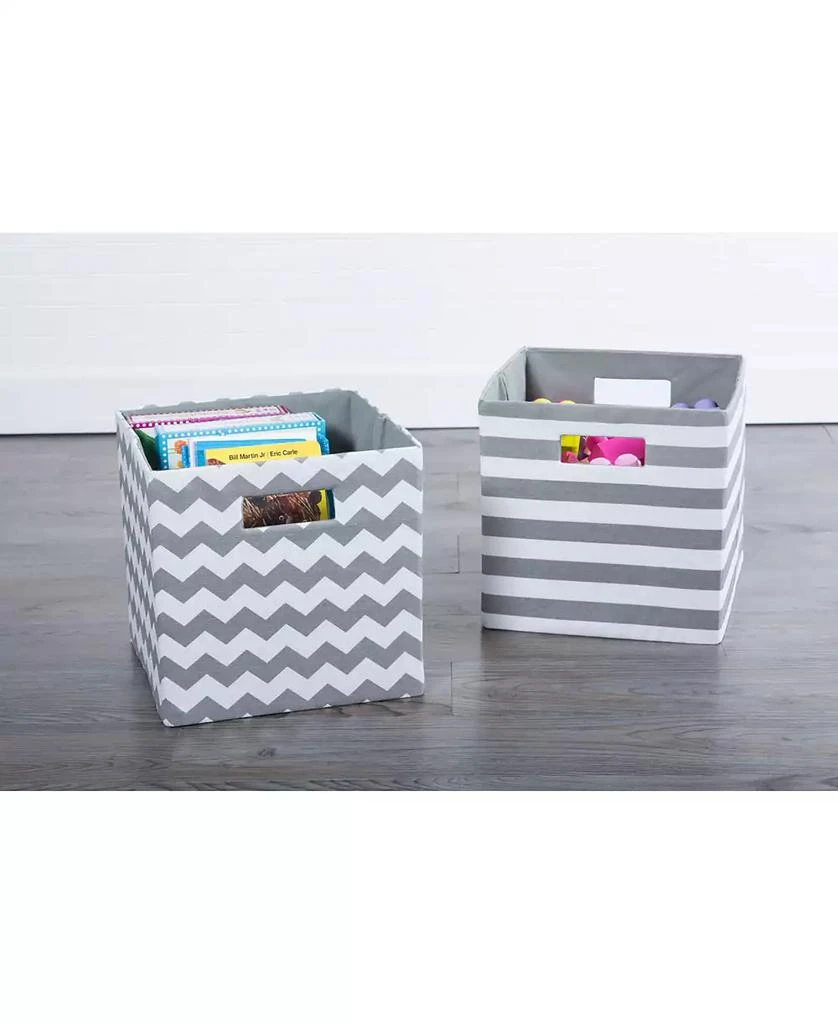商品Design Imports|Chevron Stripe Polyester Storage Bin,价格¥172,第5张图片详细描述