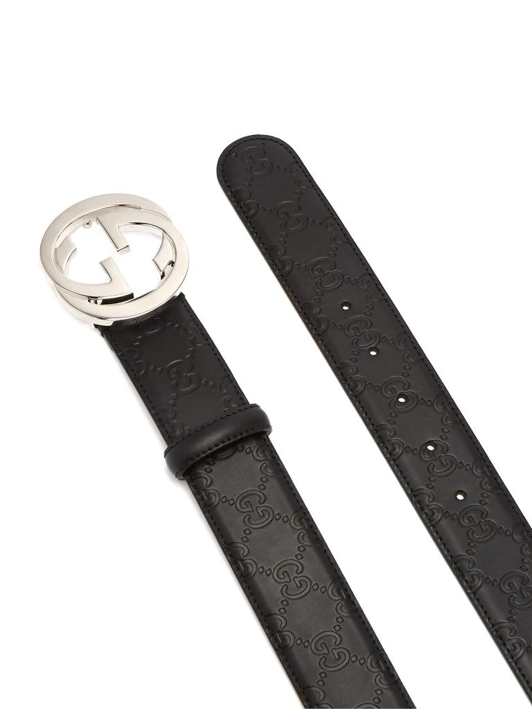 商品Gucci|Signature GG-logo leather belt,价格¥4038,第5张图片详细描述