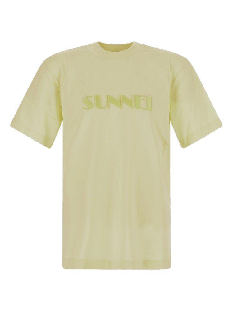 Sunnei Logo Embroidered Crewneck T-Shirt商品第1张图片规格展示