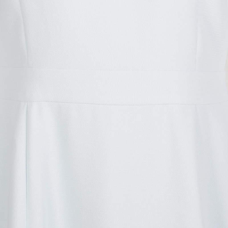 Prabal Gurung Powder Blue Sheer Sleeve Side Button Detail Dress M商品第6张图片规格展示