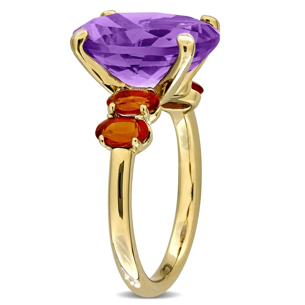 商品Mimi & Max|6ct TGW Amethyst Madeira Citrine Cocktail Ring in Yellow Plated Sterling Silver,价格¥717,第5张图片详细描述