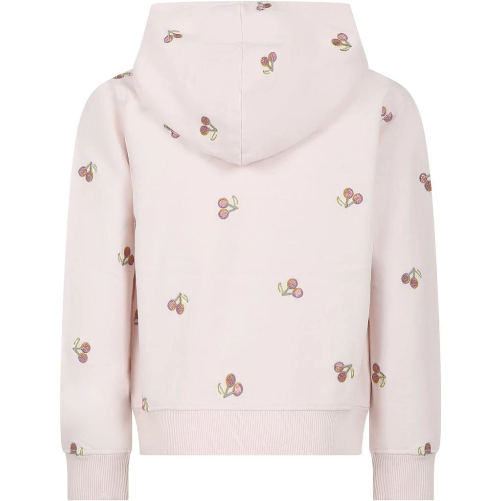 商品Bonpoint|Pink Sweatshirt For Girl With All-over Cherries,价格¥1386,第2张图片详细描述