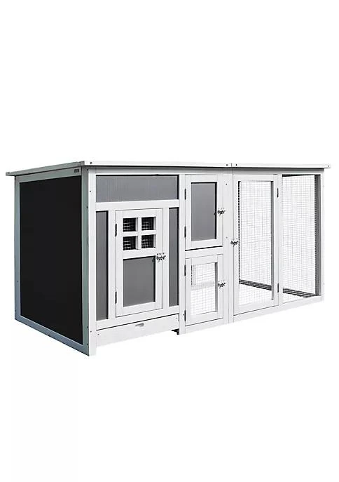 商品belk|63 Chicken Coop Wooden Chicken House Rabbit Hutch Poultry Cage Hen Pen Backyard Pc Roof With Run Box,价格¥1888,第1张图片