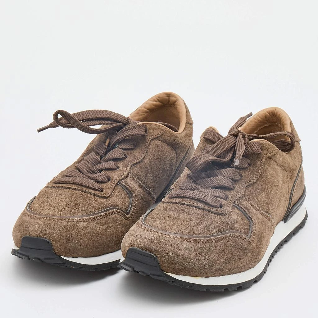 商品[二手商品] Tod's|Tod's Brown Suede Low Top Sneakers Size 39.5,价格¥922,第2张图片详细描述