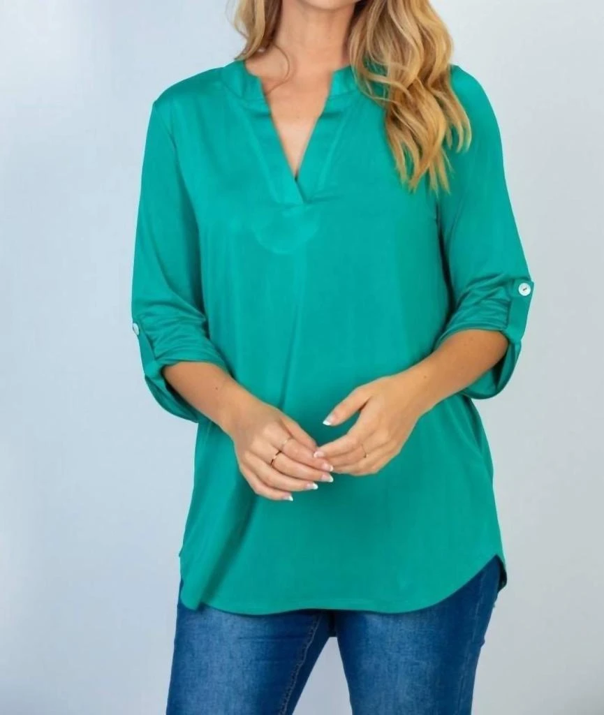 商品White Birch|Gabby Top In Green,价格¥347,第1张图片