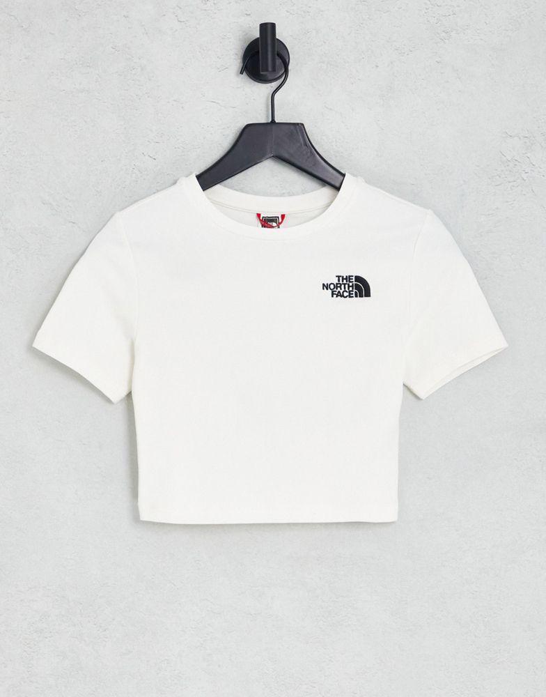 商品The North Face|The North Face cropped t-shirt in white Exclusive at ASOS,价格¥134,第1张图片
