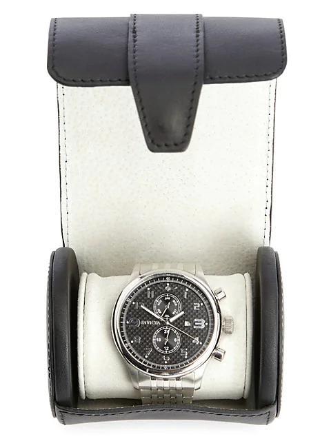 商品ROYCE New York|Single Leather Travel Watch Roll,价格¥952-¥1098,第5张图片详细描述