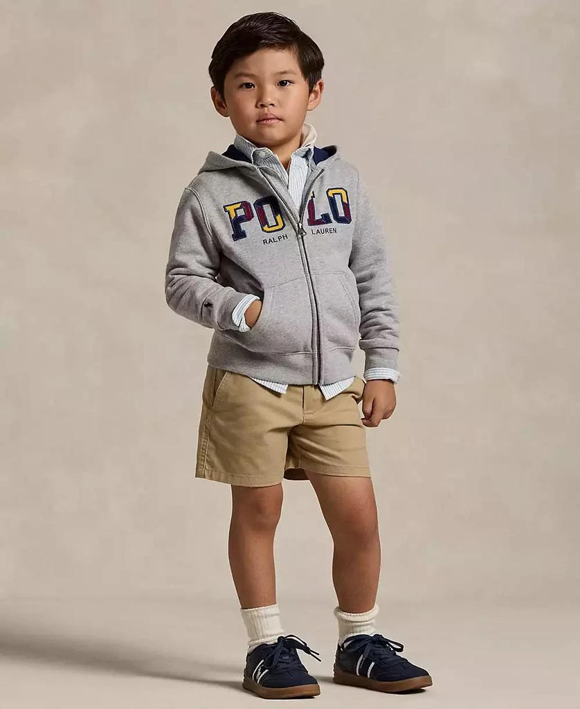 商品Ralph Lauren|Toddler and Little Boys Corduroy-Logo Fleece Full-Zip Hoodie,价格¥395,第2张图片详细描述