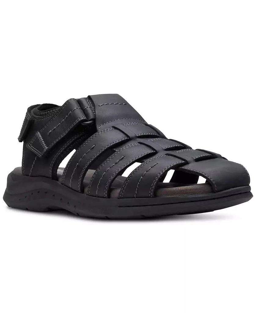 商品Clarks|Men's Walkford Fish Tumbled Leather Sandals,价格¥456,第1张图片