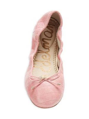 Felicia Embossed Leather Ballet Flats 商品