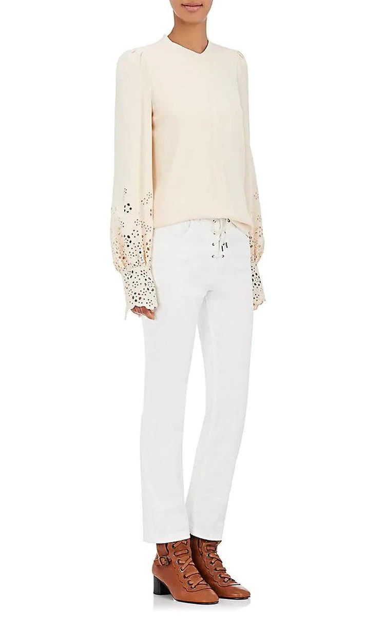 商品Chloé|Eyelet Bishop Sleeve Blouse,价格¥3348,第3张图片详细描述