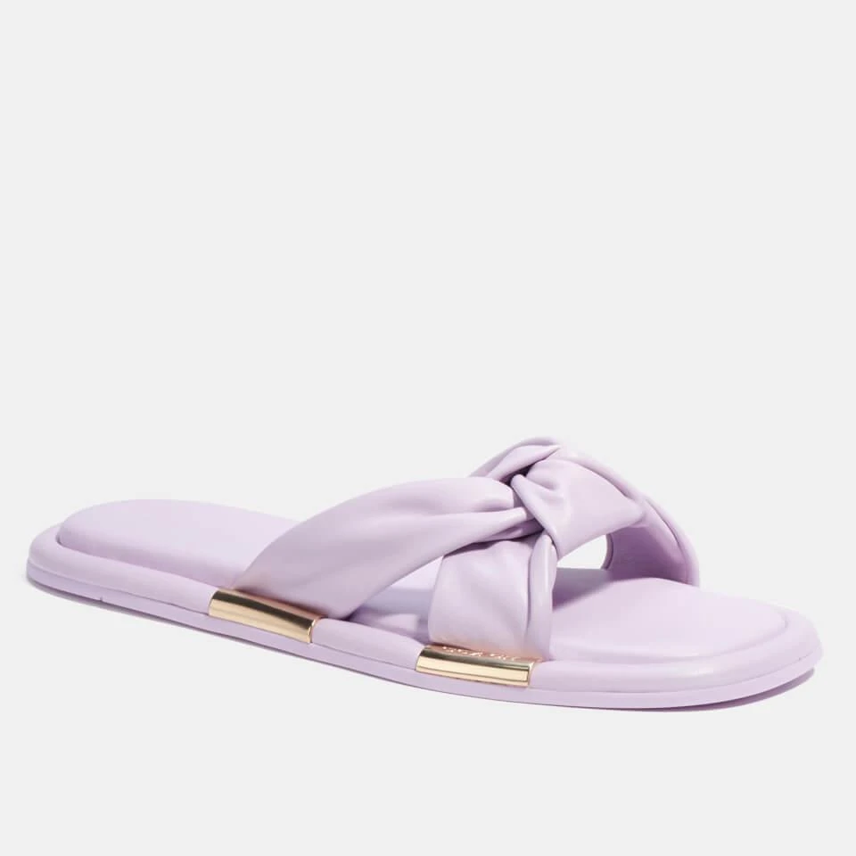 商品Coach|COACH WOMEN'S BROOKLYN LEATHER SANDALS - VIOLET,价格¥452,第2张图片详细描述