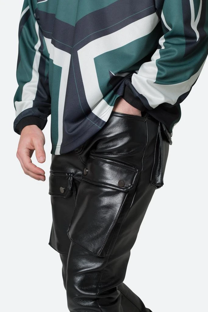 Leather Snap Cargo Pants - Black 商品