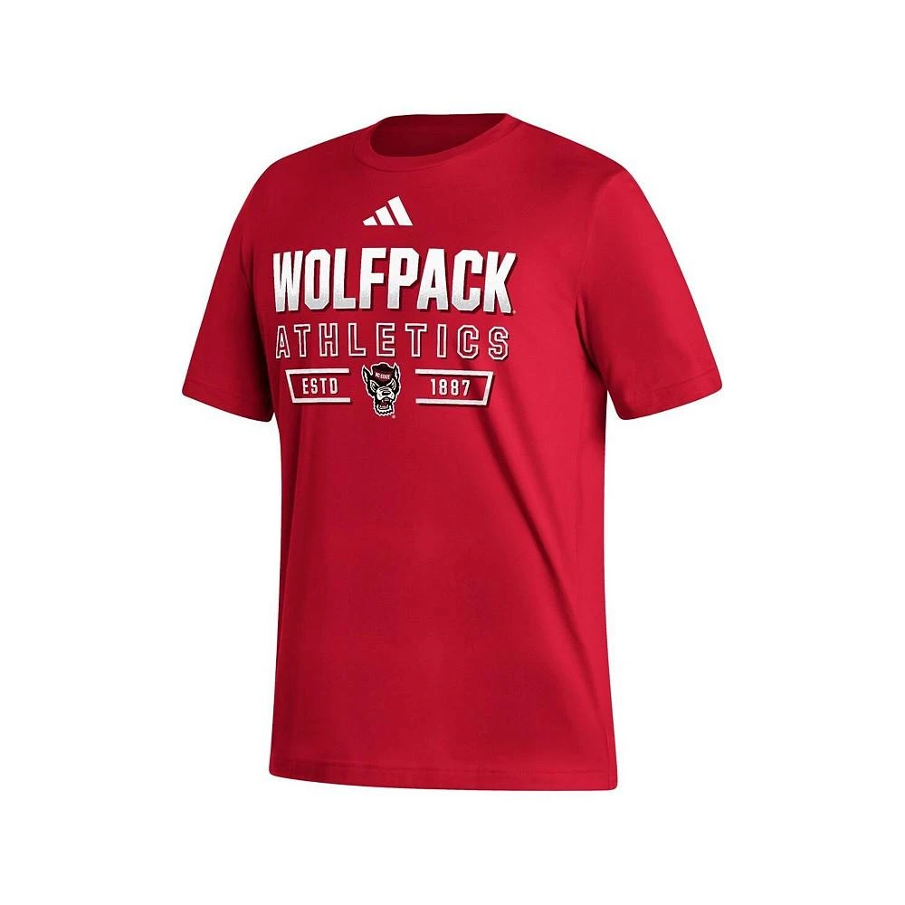 商品Adidas|Men's Red NC State Wolfpack Head of Class Fresh T-shirt,价格¥187,第3张图片详细描述