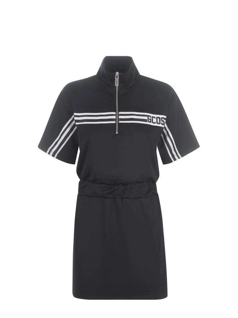 商品GCDS|GCDS Logo Band Zip-Up Short-Sleeved Dresses,价格¥1742,第1张图片