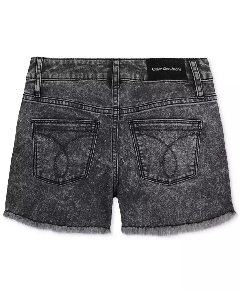 商品Calvin Klein|Big Girls Boyfriend Cut-Off Denim Shorts,价格¥124,第2张图片详细描述