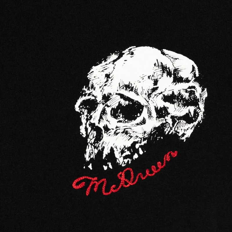 商品Alexander McQueen|ALEXANDER MCQUEEN 黑色男士T恤 550458-QMZ57-0901,价格¥1413,第1张图片
